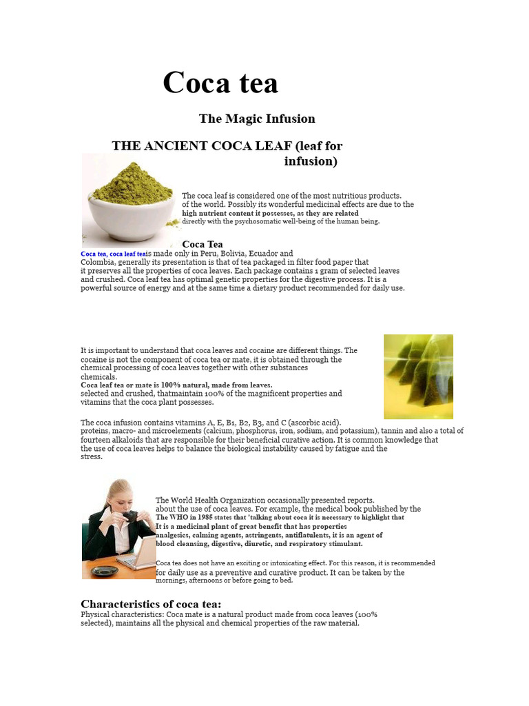 Coca Tea | PDF | Coca | Cakes
