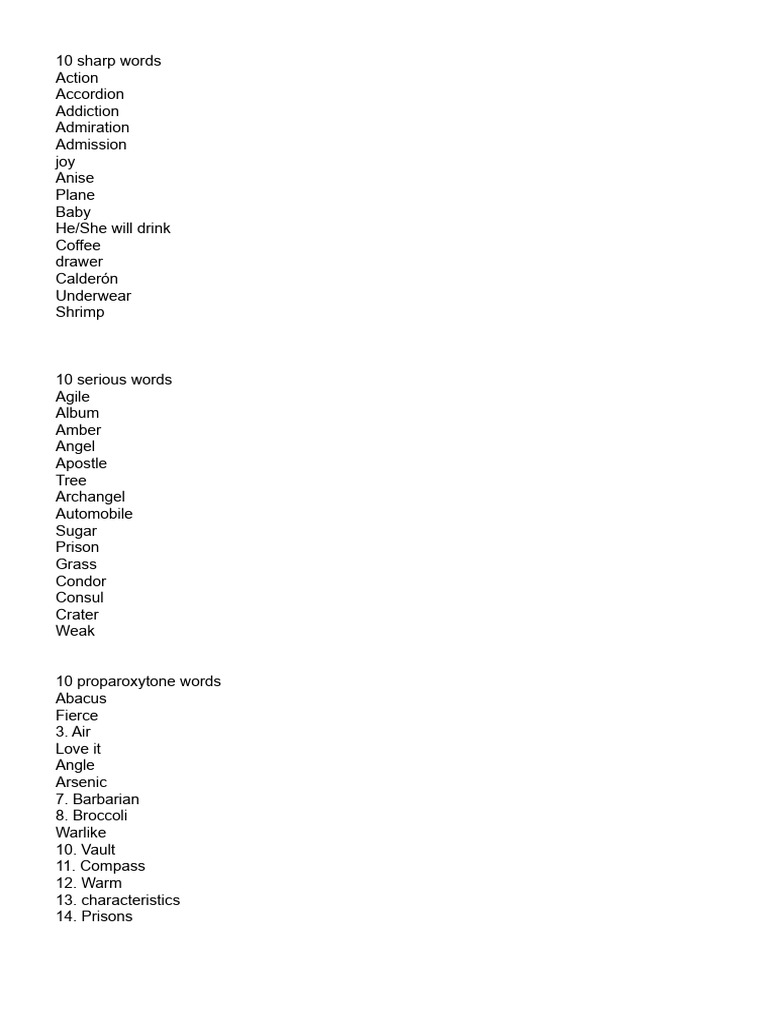 Word Types and Accents Explained | PDF | Stress (Linguistics) | Linguistics