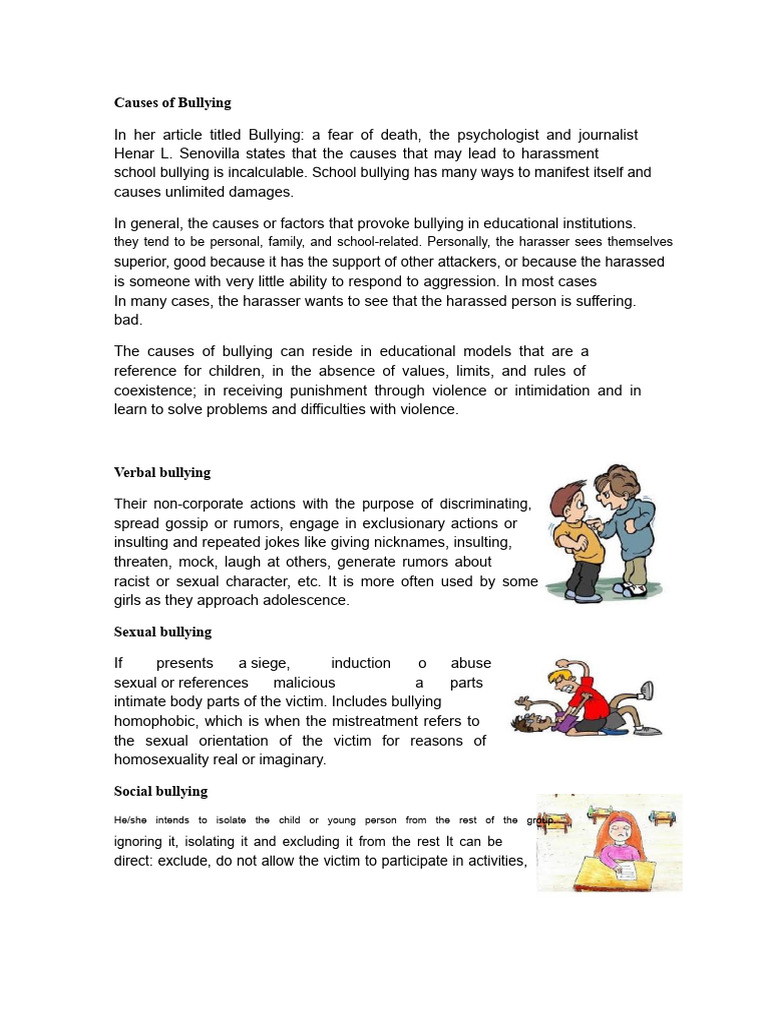 Causes of Bullying | PDF | Bullying | Cyberbullying