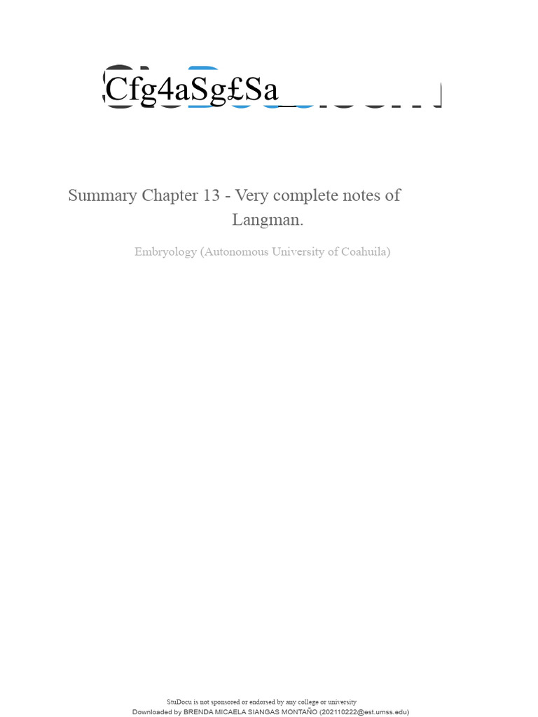 Summary Chapter 13 Complete Notes of Langman | PDF | Aorta | Heart Valve