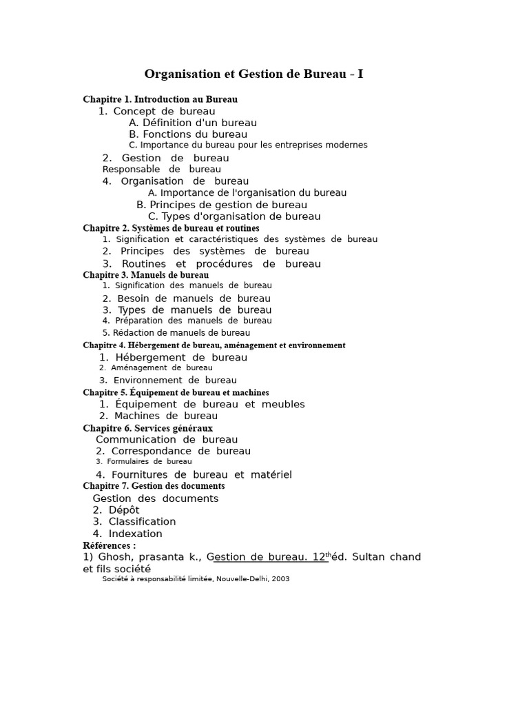 Organisation et Gestion de Bureau I et II | PDF | Secrétaire | Business