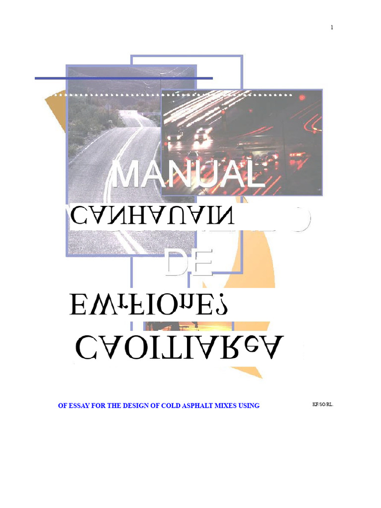 Cold Asphalt Mix Design Methodology | PDF | Density | Humidity