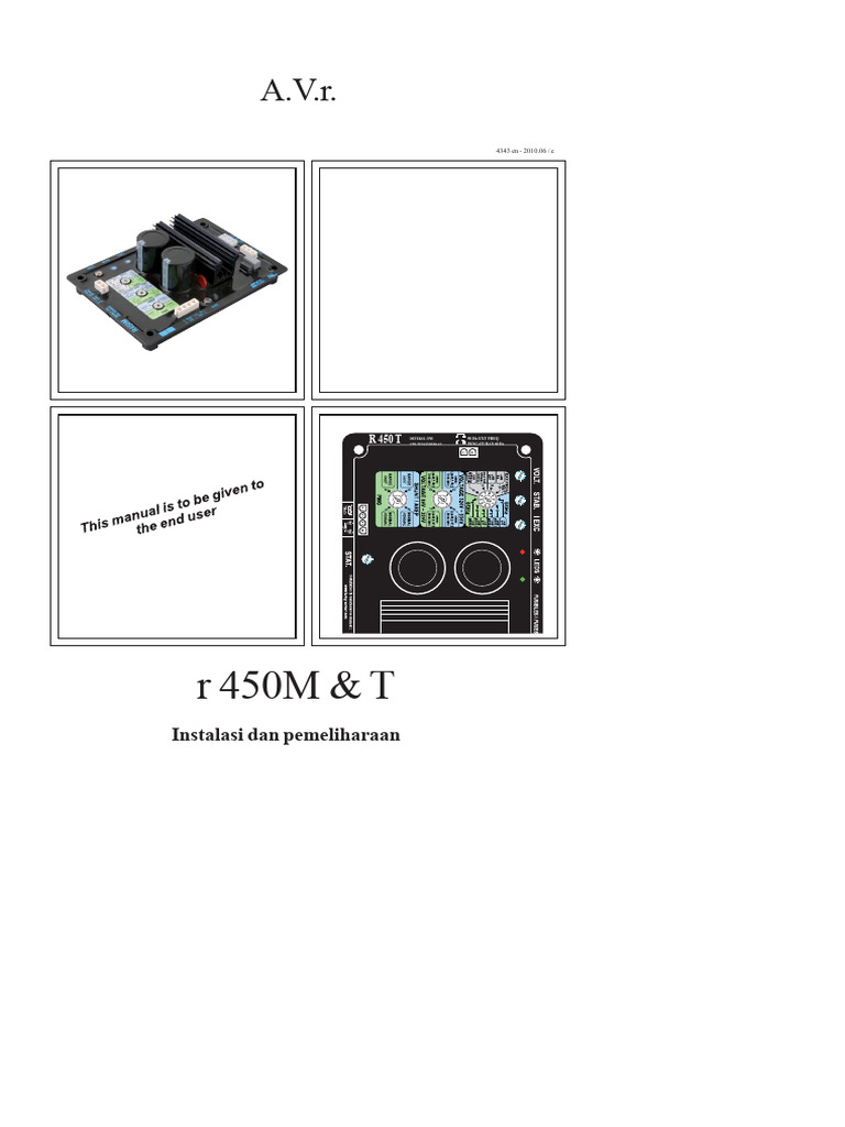 Panduan Instalasi AVR R450 M & T | PDF