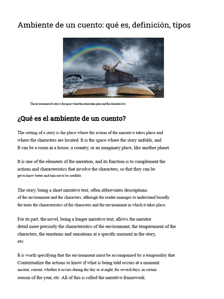 Understanding Story Environments and Settings | PDF | Narrative ...