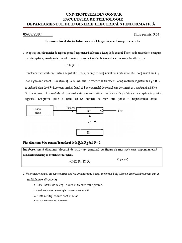 Examenul Final Al COA | PDF