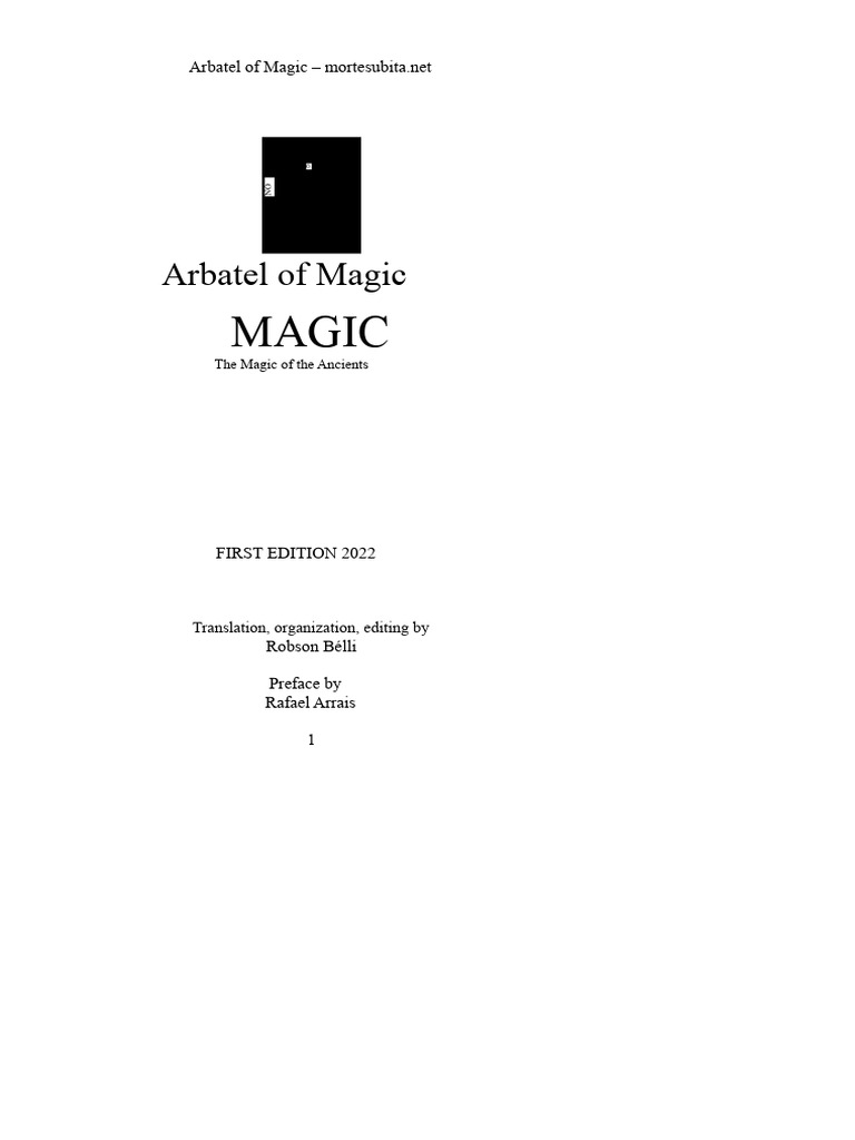 Arbatel of Magic: Ancient Wisdom Guide | PDF | God | Demons