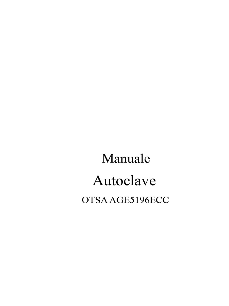 Autoclave OTSA AGE5196ECC | PDF