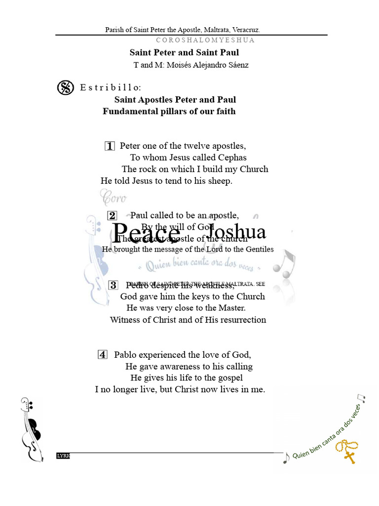 Saint Peter the Apostle Parish Overview | PDF | Saint Peter | Paul The ...