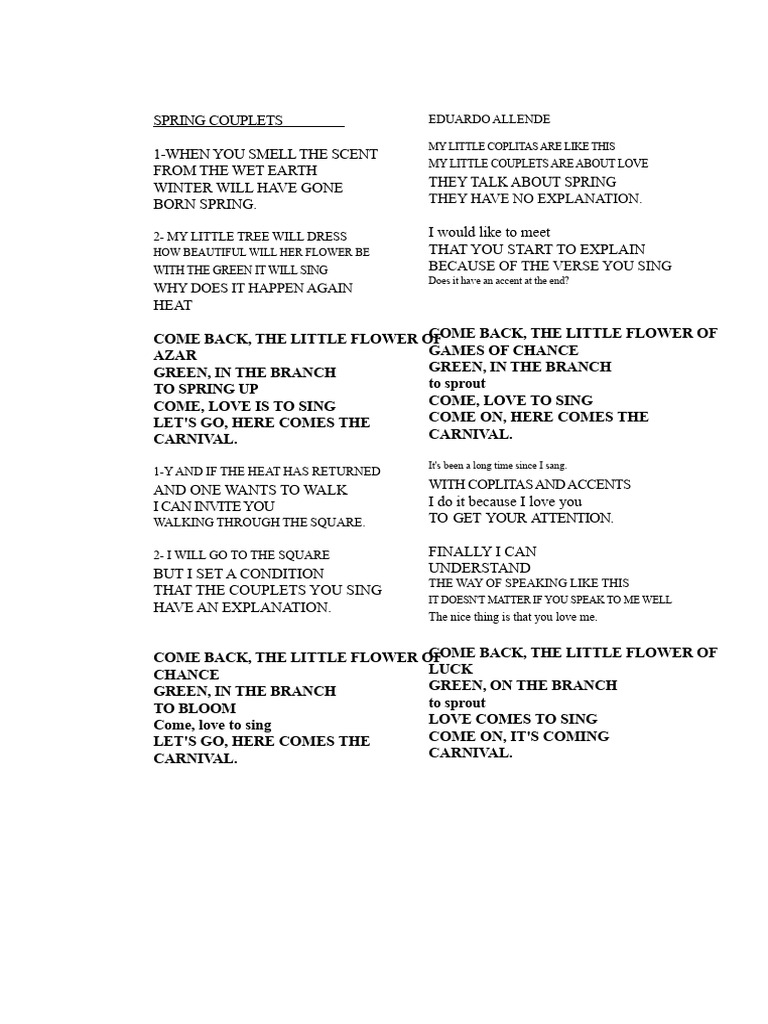 Spring Songs | PDF