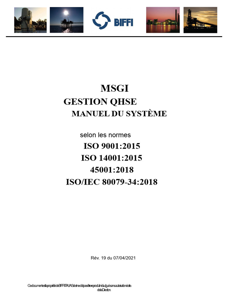 Manuel QHSE ISO 9001 et 14001 | PDF | Sécurité | Management de la qualité