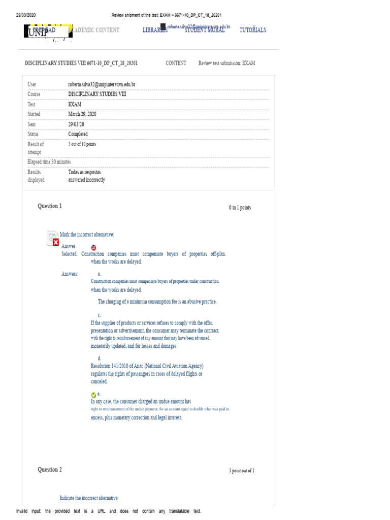 Review of Exam 6671-10_DP_CT_18_20201 | PDF | Common Law | Private Law