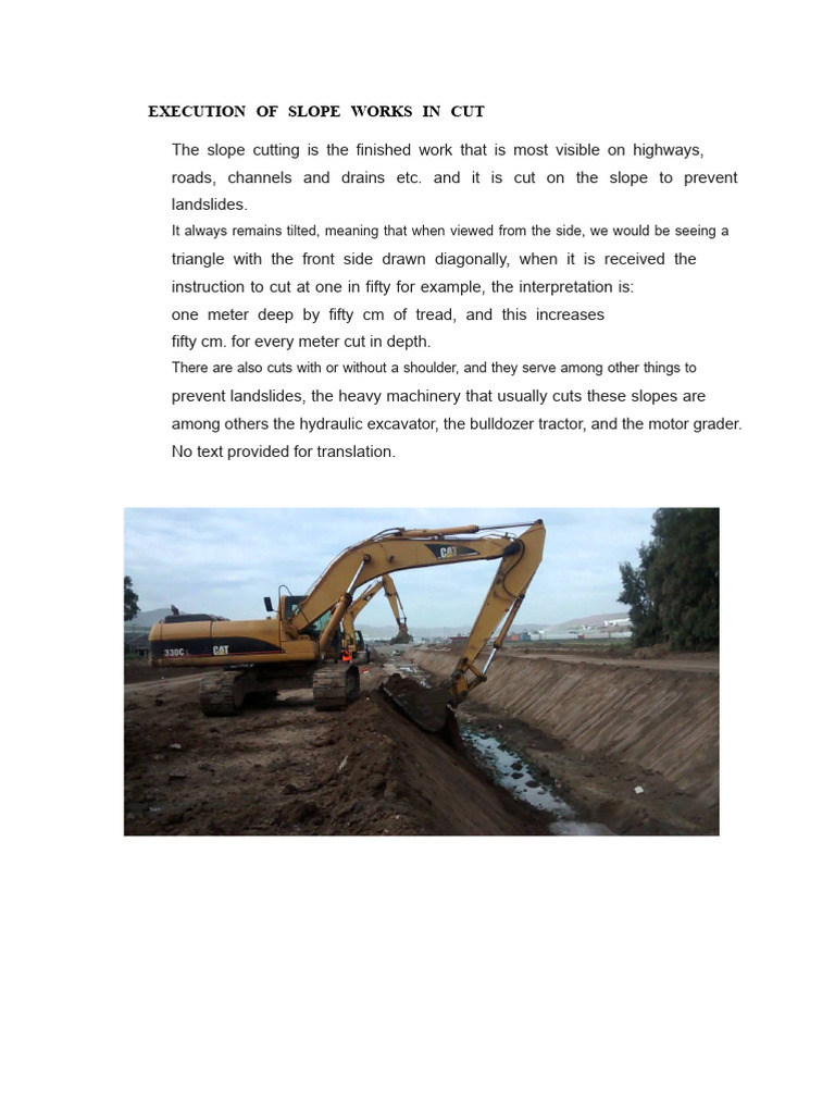 Slope Cutting and Fill Embankment Techniques | PDF | Weathering | Soil