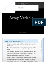Array Variable: Java Programming (Object)