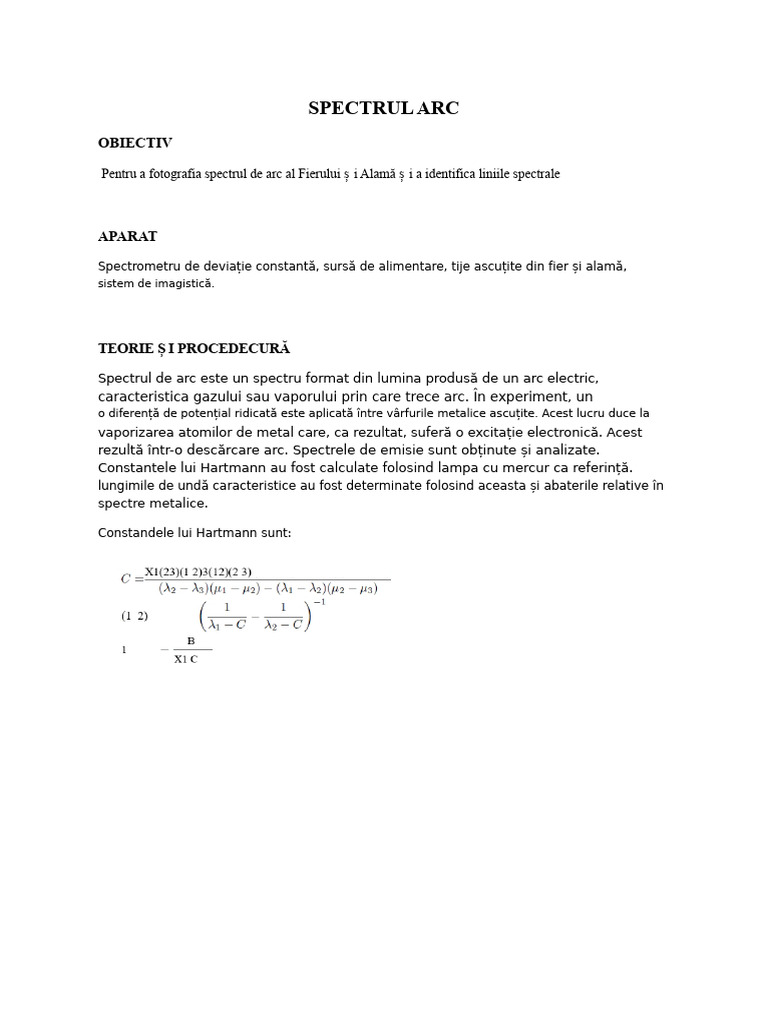 Spectrul de Arc | PDF