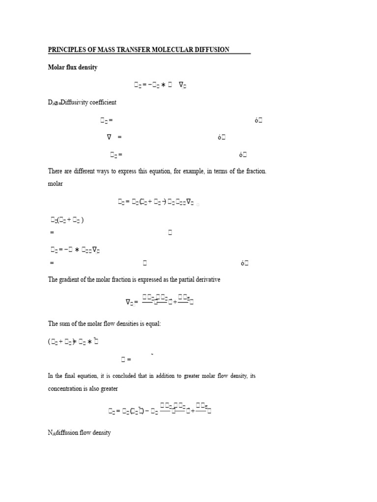 Fick's Law 2.01 | PDF | Diffusion | Mole (Unit)