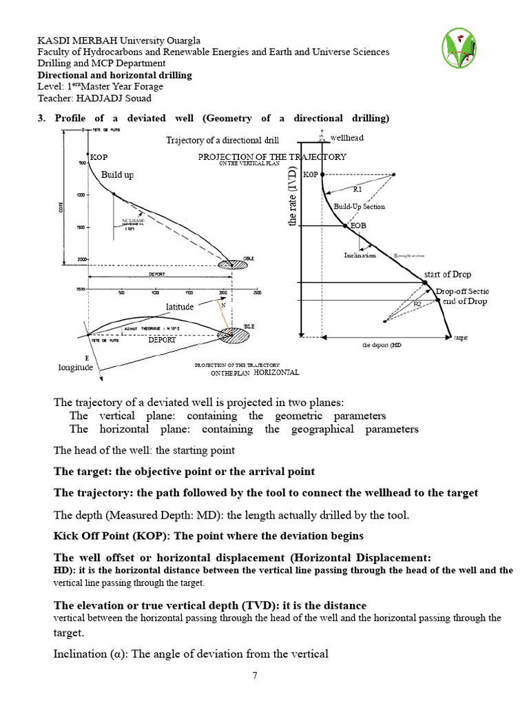 Directional Drilling Well Profile Guide | PDF | Oil Well | Slope
