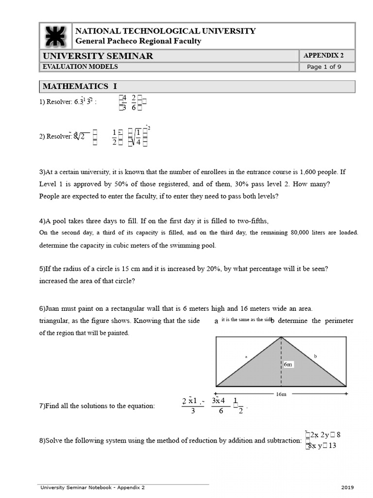 Exam Model - Mathematics I | PDF | Integrated Circuit | Transistor