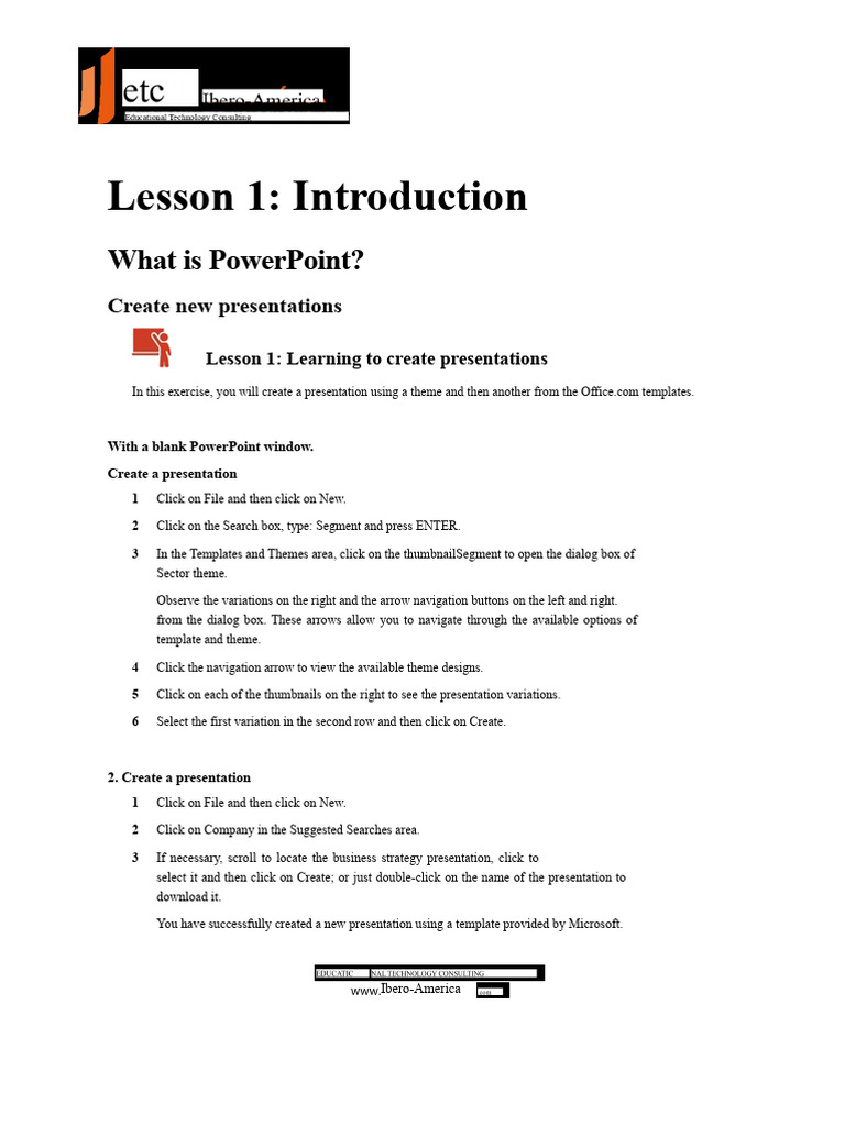 PowerPoint Presentation Basics Guide | PDF | Microsoft Power Point ...