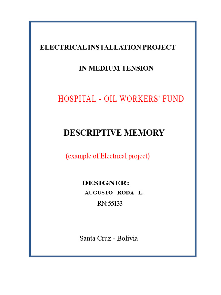 Medium Voltage Electrical Project for Hospital | PDF | Electrical ...