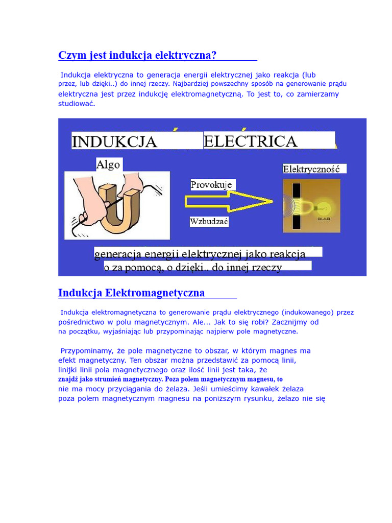 Czym Jest Indukcja Elektryczna | PDF