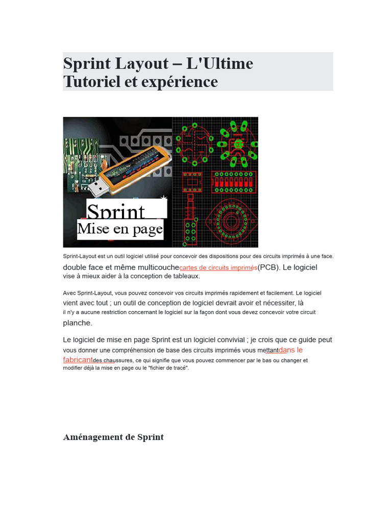 Guide Complet de Sprint Layout 6.0 | PDF | Mise en page | Circuit imprimé