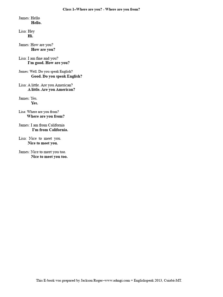 English Conversation Practice Lessons | PDF | Visa Inc.