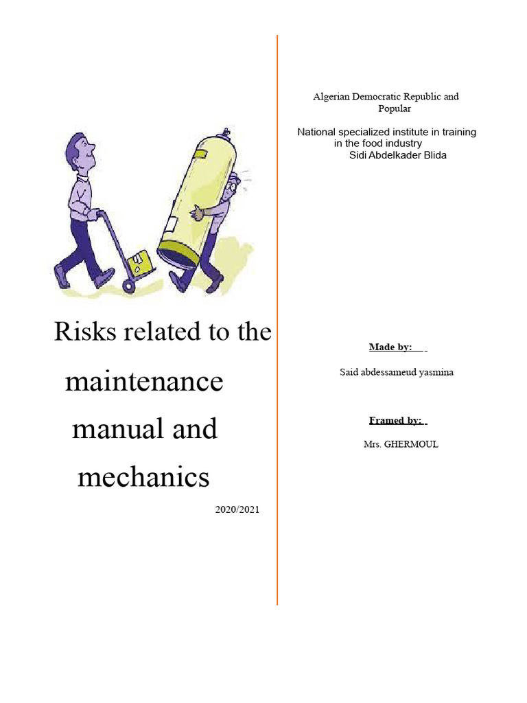 Handling Risks in Mechanical Maintenance | PDF | Safety