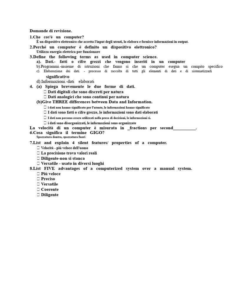 Diploma in Ict Modulo 1 Domande e Risposte | PDF