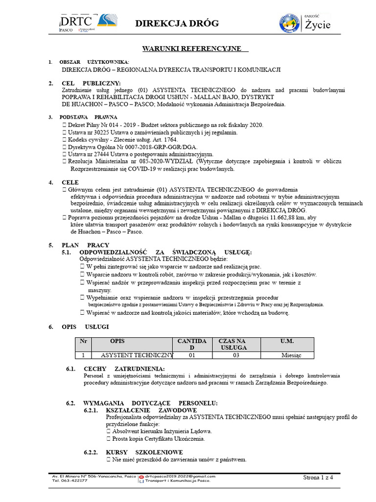 TDR - Asystent Techniczny | PDF