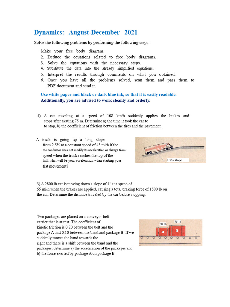 Dynamics Problem Solving Guide | PDF