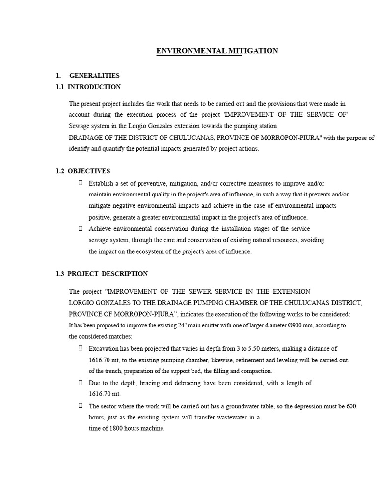 Environmental Report On Sanitation Work | PDF | Sanitary Sewer | Concrete