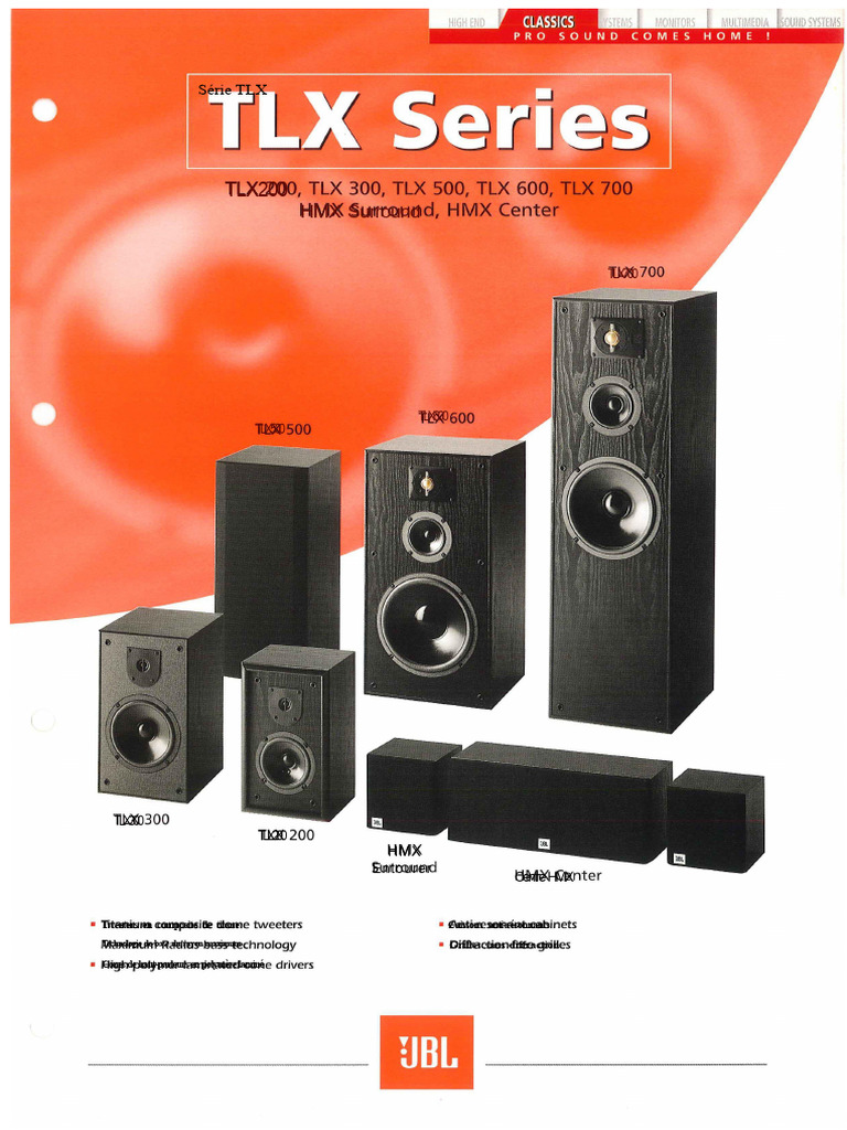 Série TLX : Performances JBL Compacts | PDF | Haut-parleur