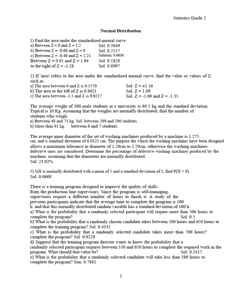 Exercises Part II | PDF | Normal Distribution | Standard Deviation