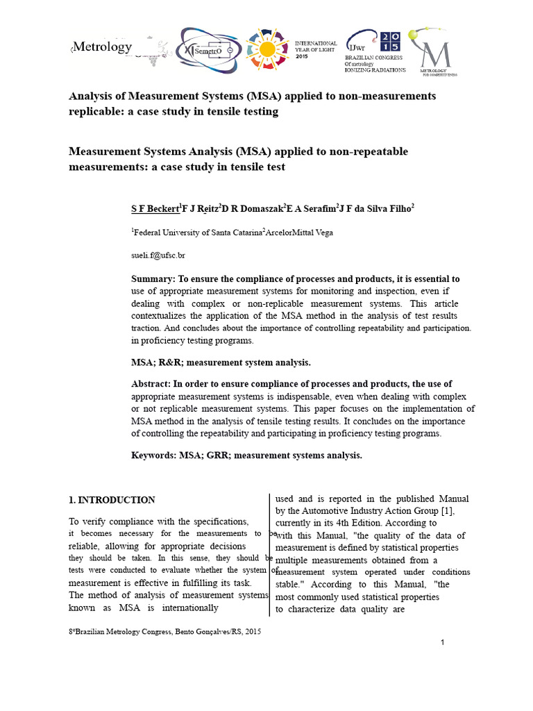 Msa Traction | PDF | Analysis Of Variance | Statistics