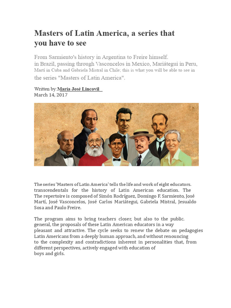 Teachers of Latin America | PDF