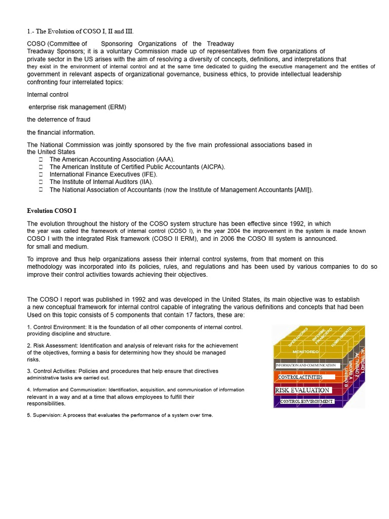 COSO I, II, and III | PDF | Internal Control | Risk