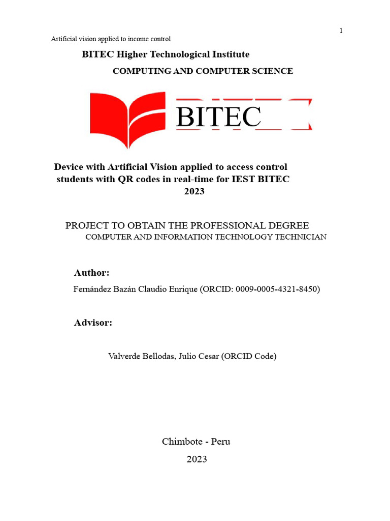 Project Thesis | PDF | Computer Vision | Artificial Intelligence