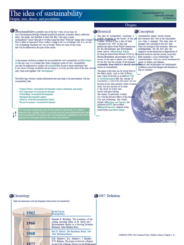 Sustainability Concept UNIT 2 | PDF | Sustainability | Sustainable ...