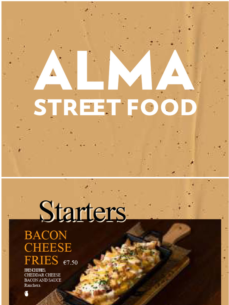 Menu of Gourmet Burgers and Starters | PDF | Hamburgers | Salad