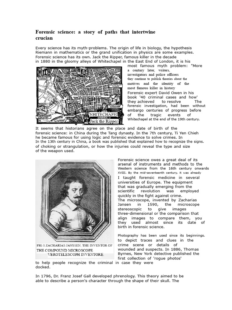 Evolution of Forensic Science History | PDF | Forensic Science | Science
