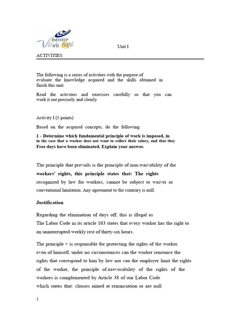 Employment Contract Principles and Rights | PDF | Employment | Labour Law