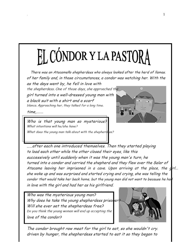 Basic-Tale-Conodor-and-The Shepherdess | PDF | Grammatical Gender | Plural