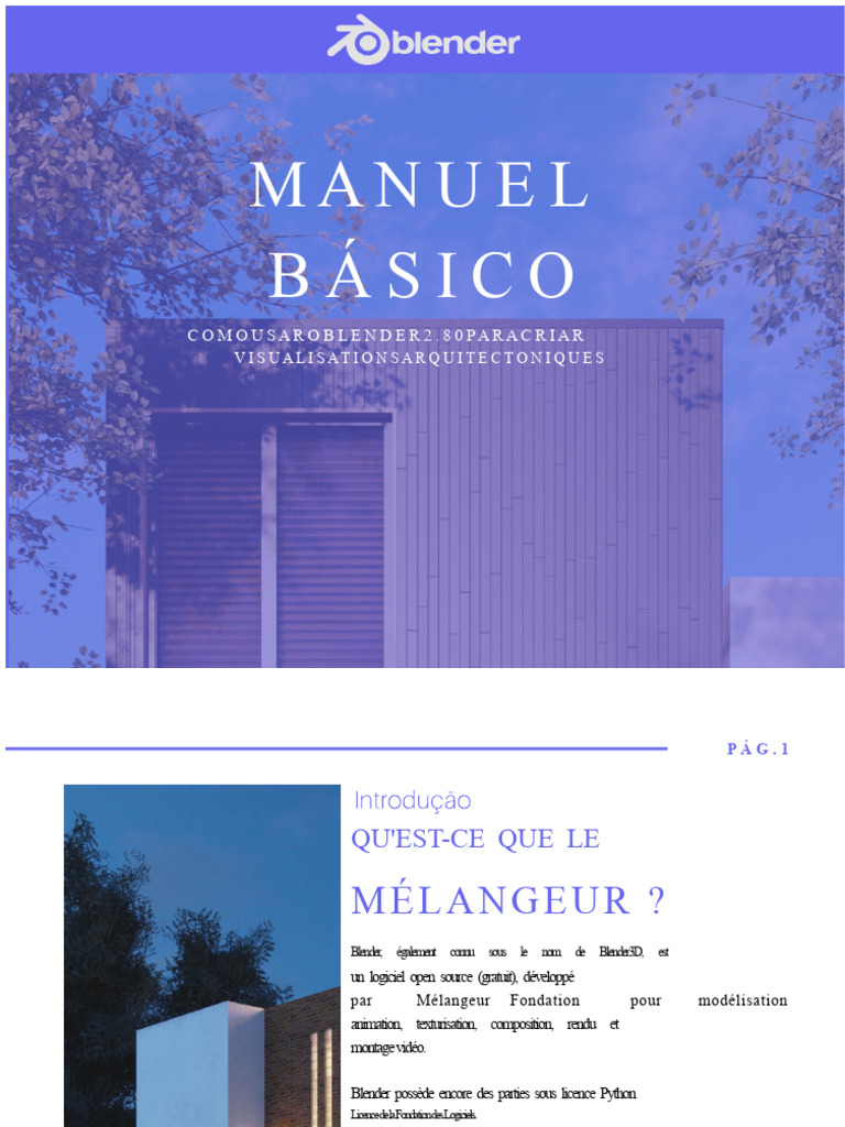 Guide de démarrage pour Blender 2.80 | PDF | Blender | Logiciel