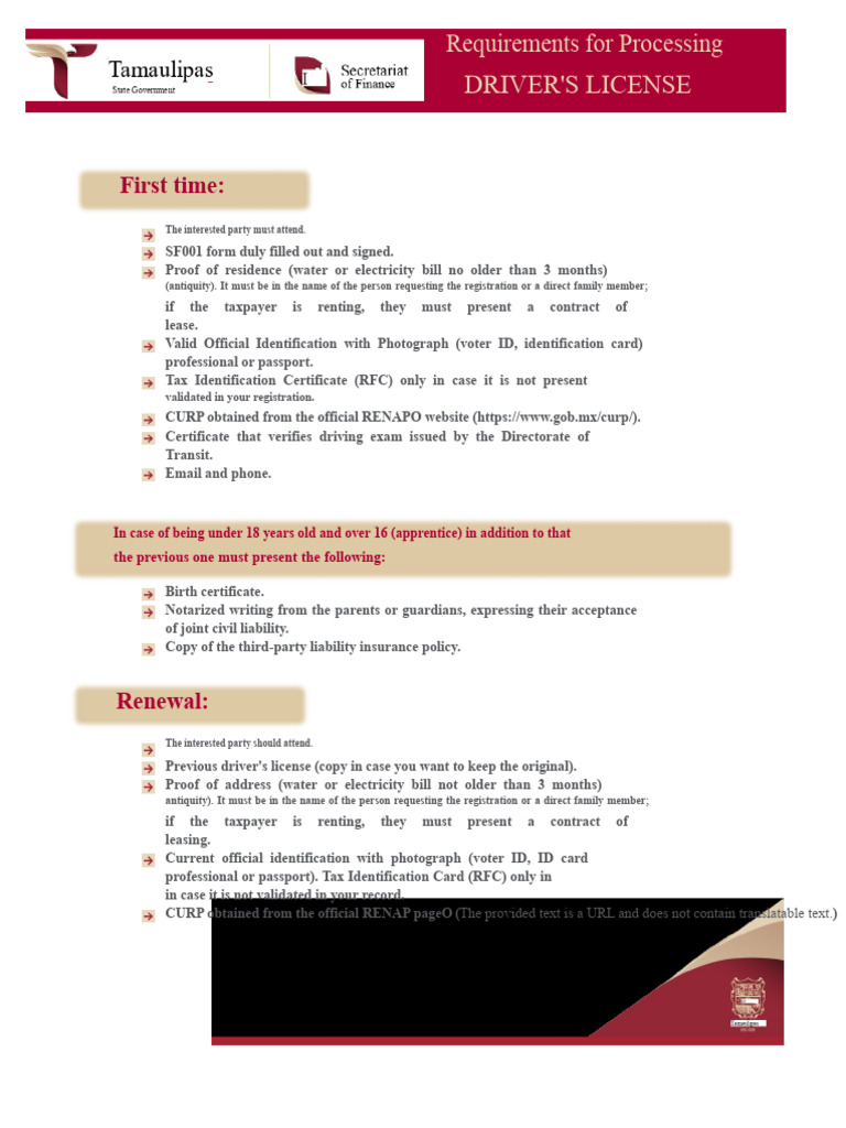 Driving License Requirements 2021 | PDF | Identity Document | Driver's ...