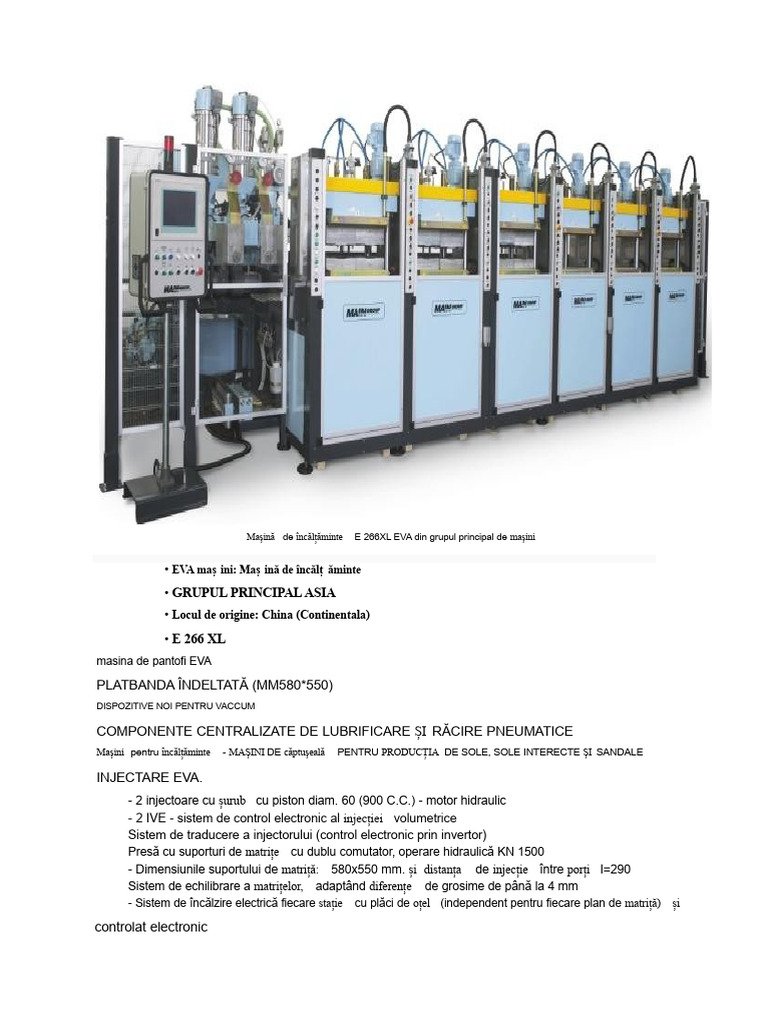 EVA Injection Equipment | PDF