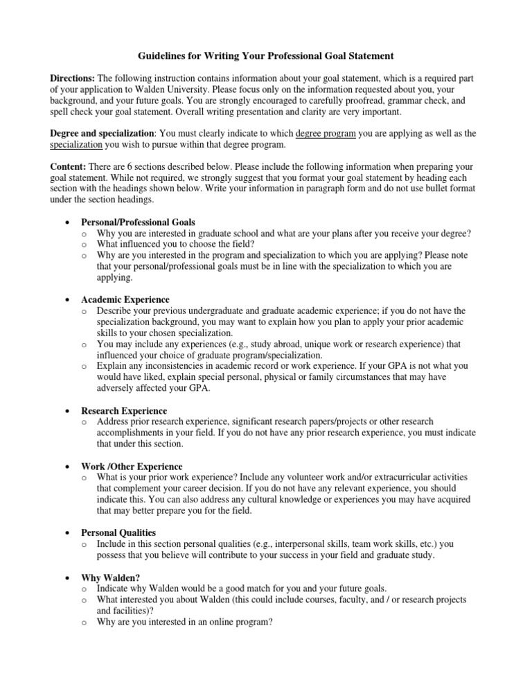 Best Goal Statement Gallery  Best Resume Examples And Complete