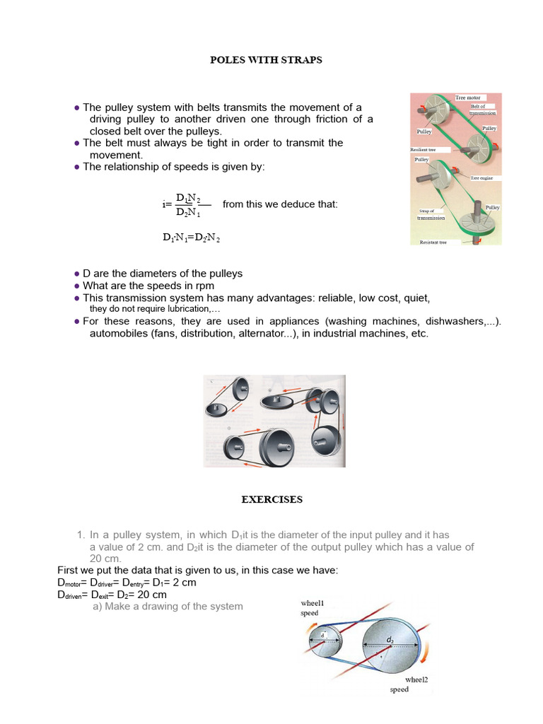 Pulleys With Belts - Solution | PDF | Belt (Mechanical) | Mechanics