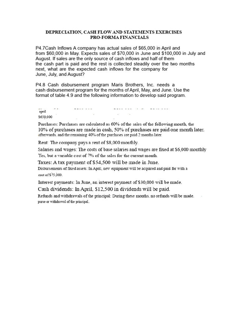 Cash Flow and Budgeting Exercises Guide | PDF | Budget | Income Statement