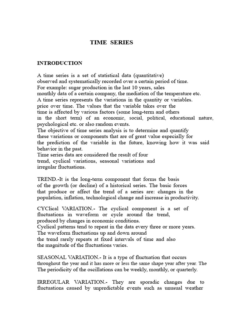 Understanding Time Series Analysis | PDF | Time Series | Seasonality