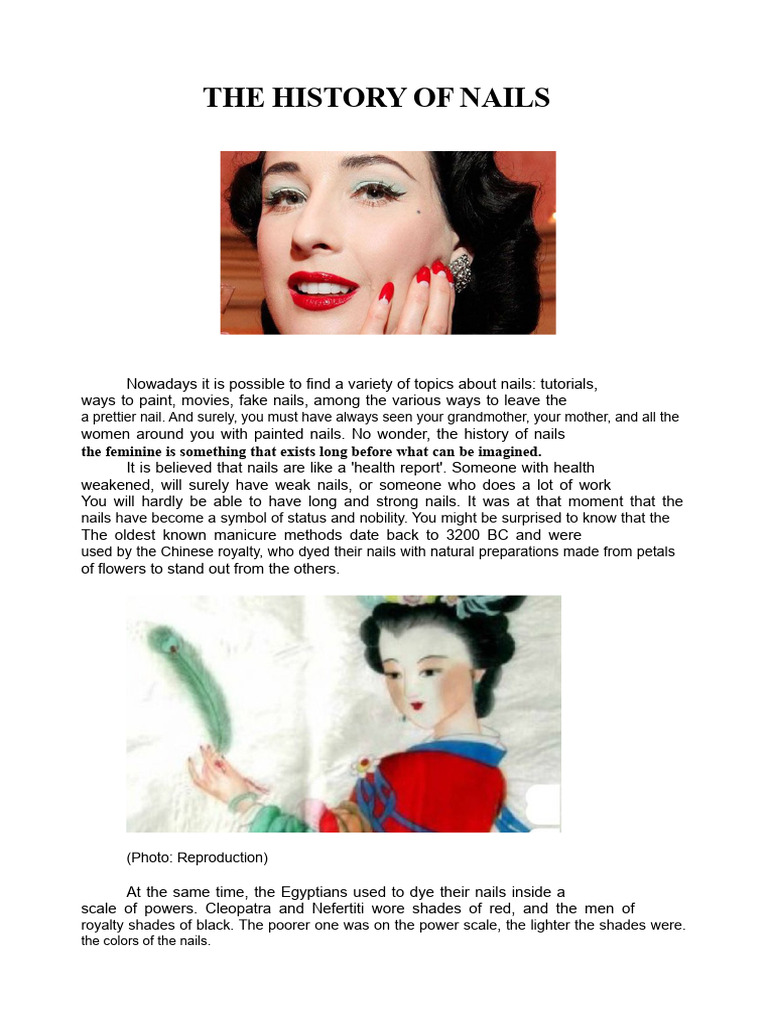 The History of Nails | PDF | Color | Red
